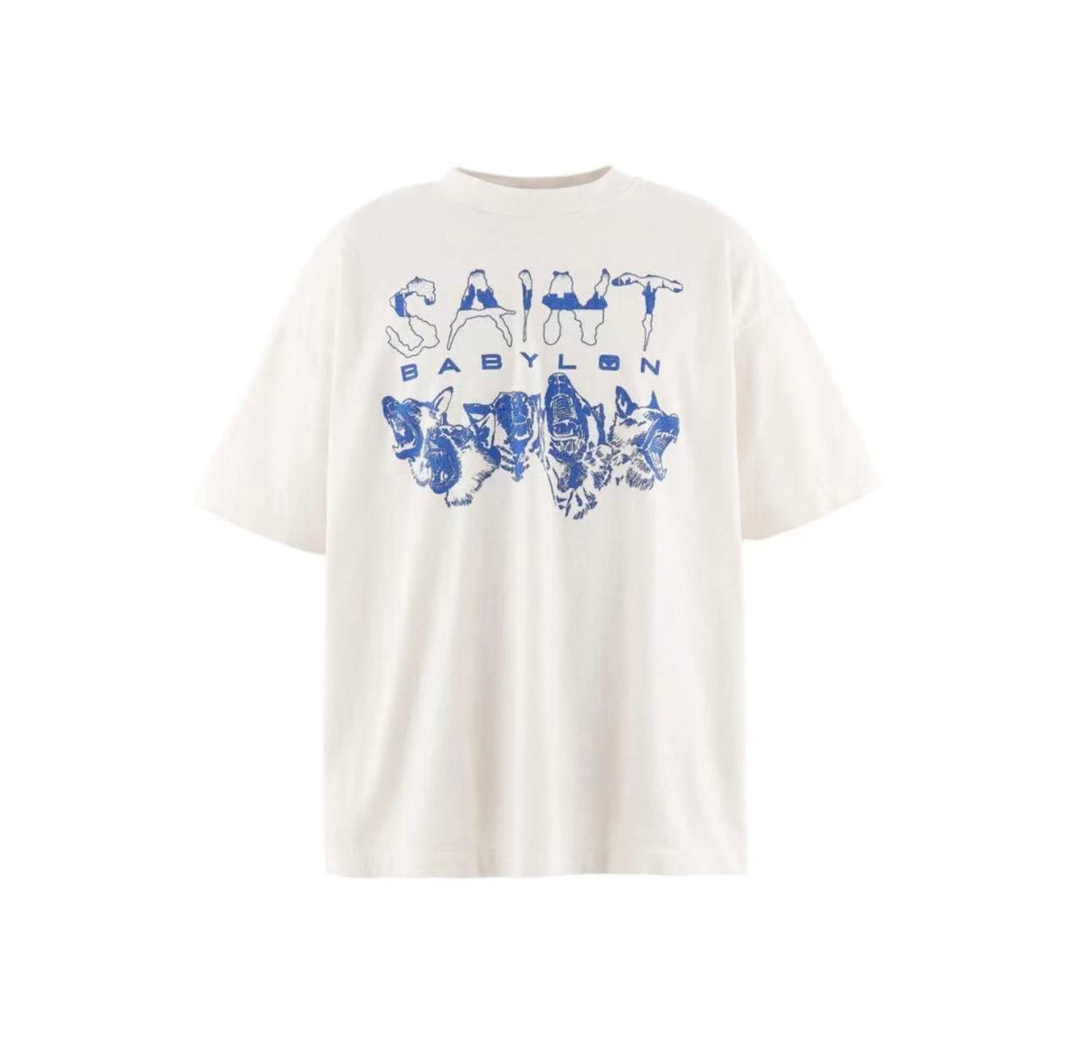 Saint Michael Babylon Dual‑Sided Print Tee White