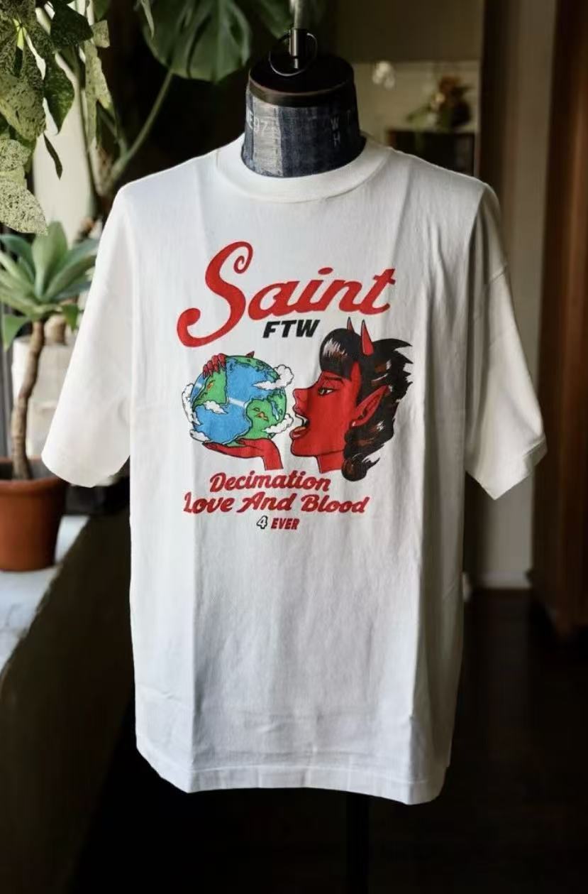 Saint Michael FTW Vintage Graphic Tee White