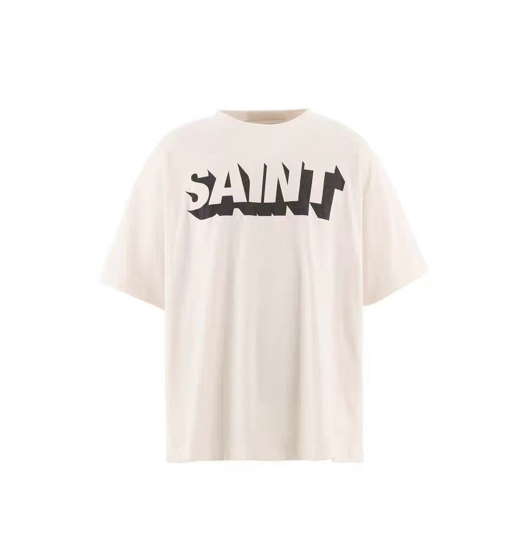 Saint Michael 3D Saint Logo Off‑White Tee