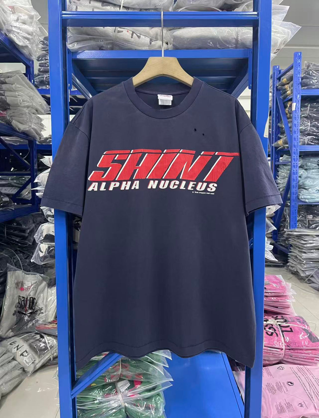 Saint Michael Shint Alpha Nucleus Washed Navy Tee