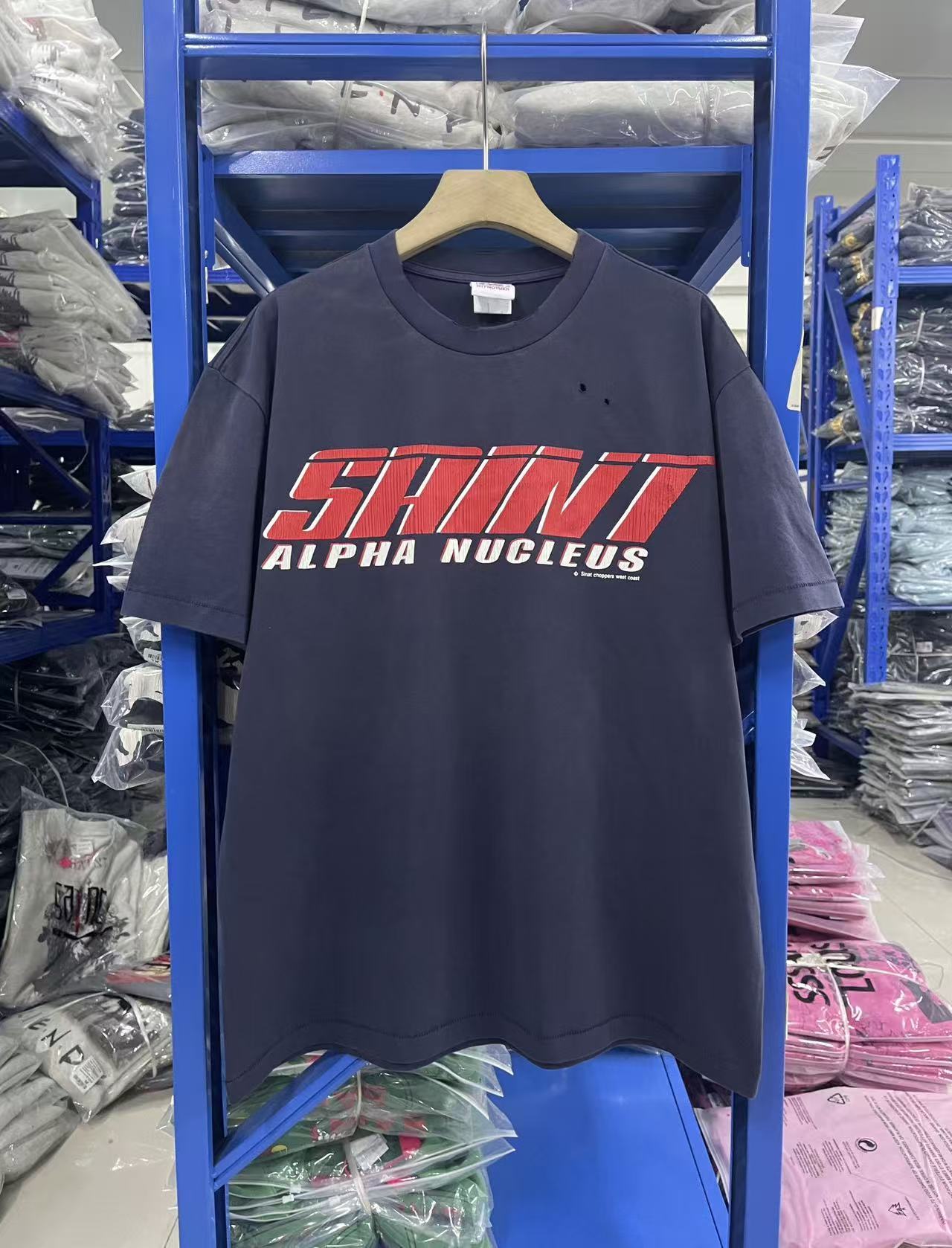 Saint Michael Shint Alpha Nucleus Washed Navy Tee