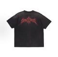 Saint Michael Demon Skull Vintage Washed Black Tee