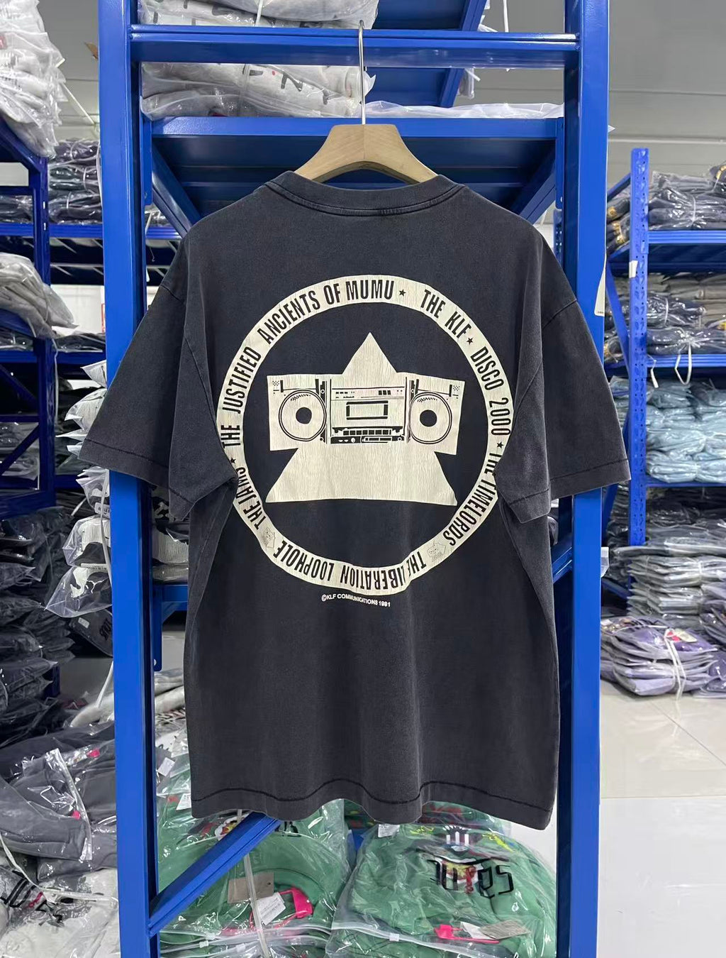 Saint Michael KLF Vintage Washed Black Tee