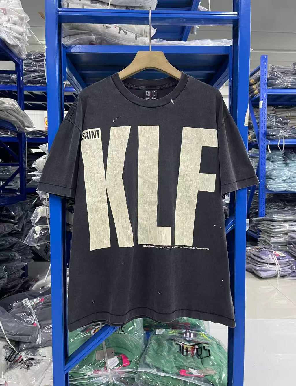 Saint Michael KLF Vintage Washed Black Tee