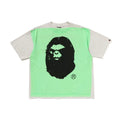 Saint Michael Ape Head Color Block Oversized Tee