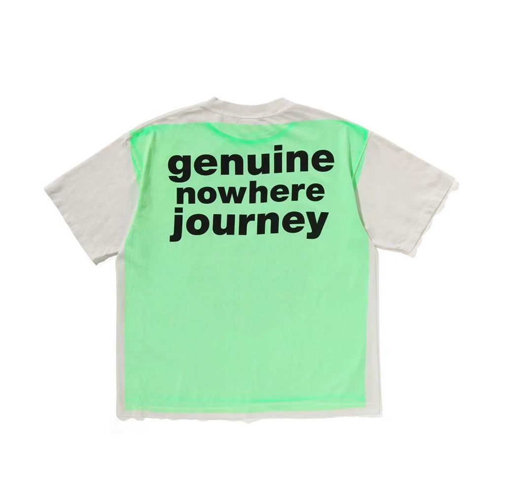 Saint Michael Ape Head Color Block Oversized Tee