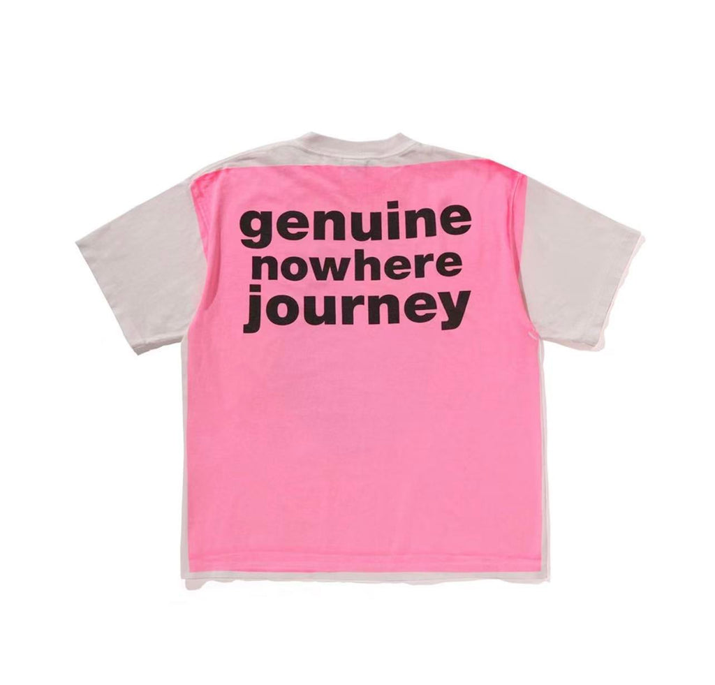 Saint Michael Ape Head Color Block Oversized Tee