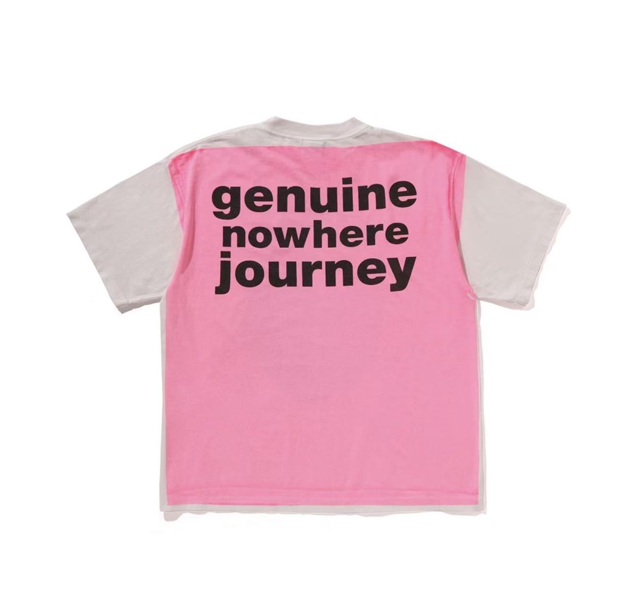 Saint Michael Ape Head Color Block Oversized Tee