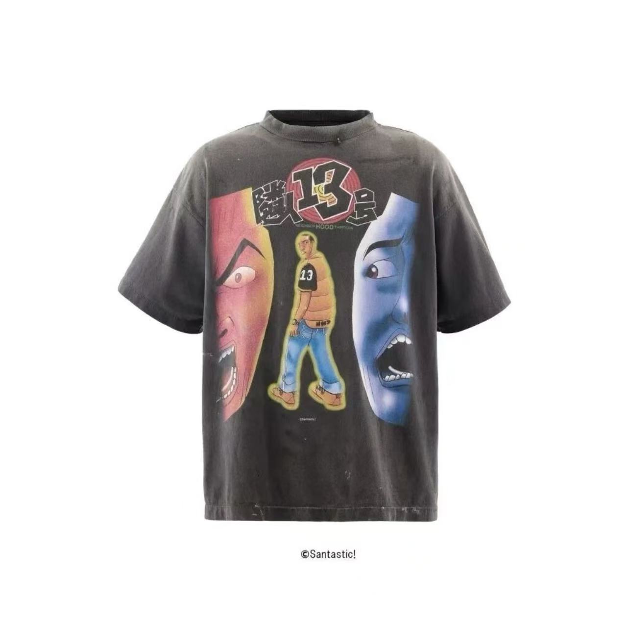 Saint Michael Vintage Anime 13 Graphic Washed Tee