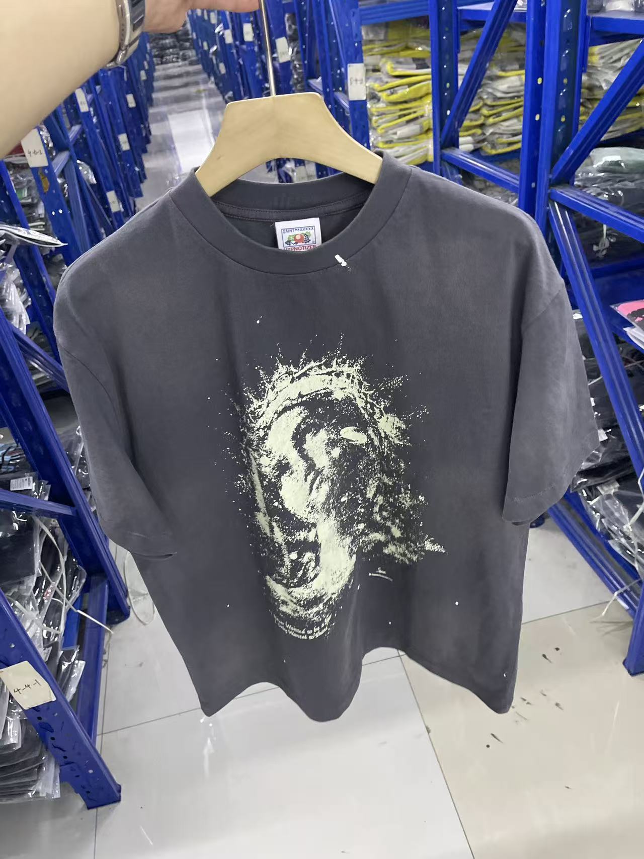Saint Michael Vintage Saint Portrait Washed Black Tee