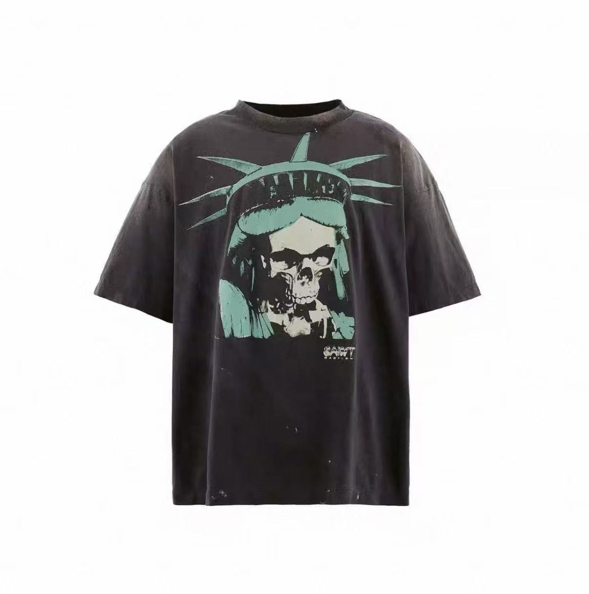 Saint Michael Liberty Skull 666 Vintage Washed Tee