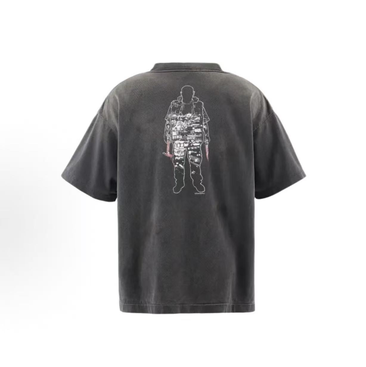 Saint Michael Japanese Street Portrait Vintage Washed Tee