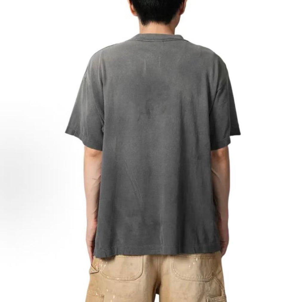 Saint Michael Classical Art Washed Black Tee
