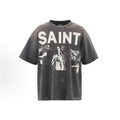 Saint Michael Classical Art Washed Black Tee