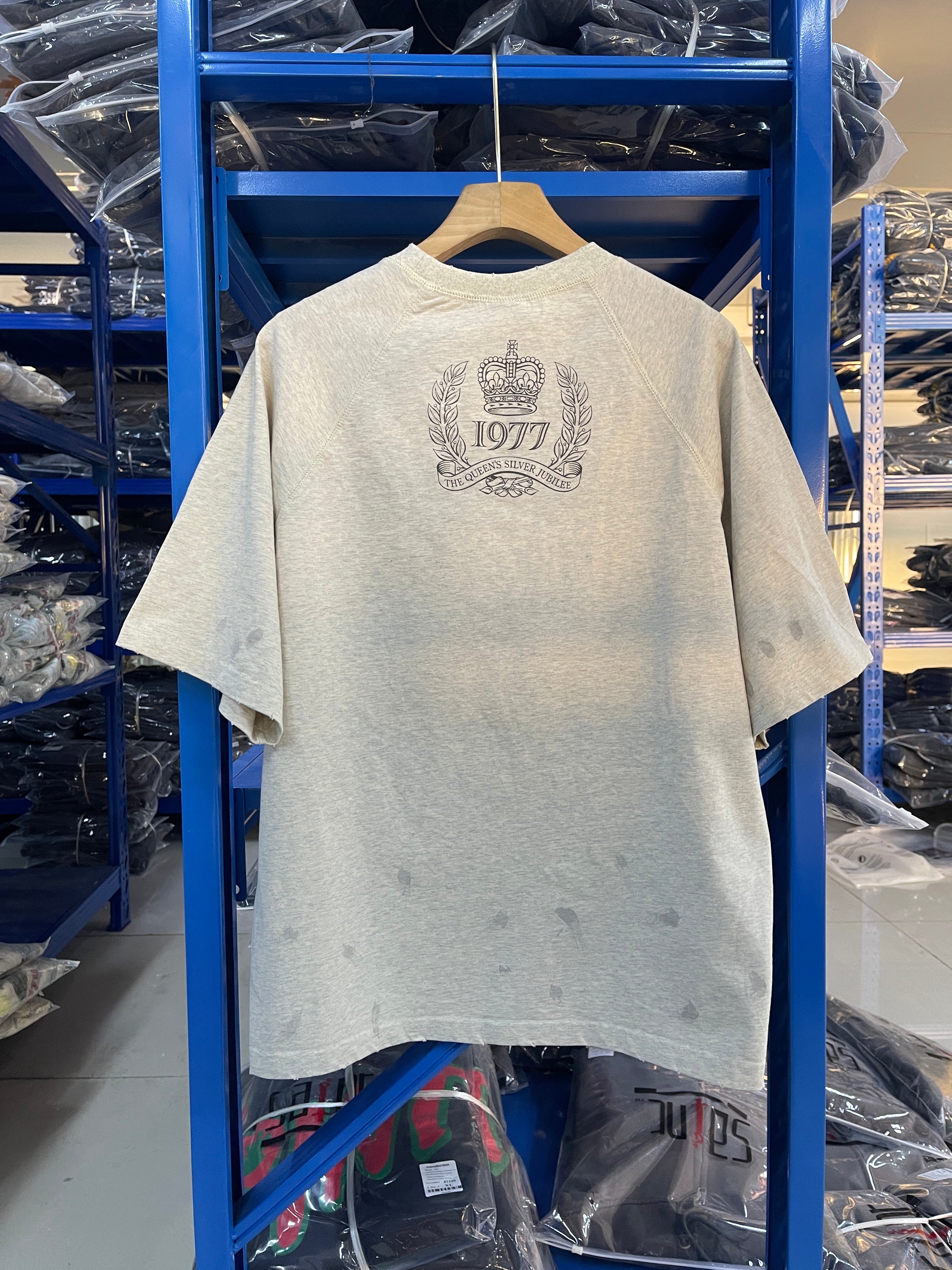Saint Michael 1977 Vintage Distressed Oatmeal Tee