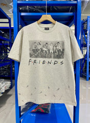 Saint Michael Friends Vintage Distressed Grey Tee