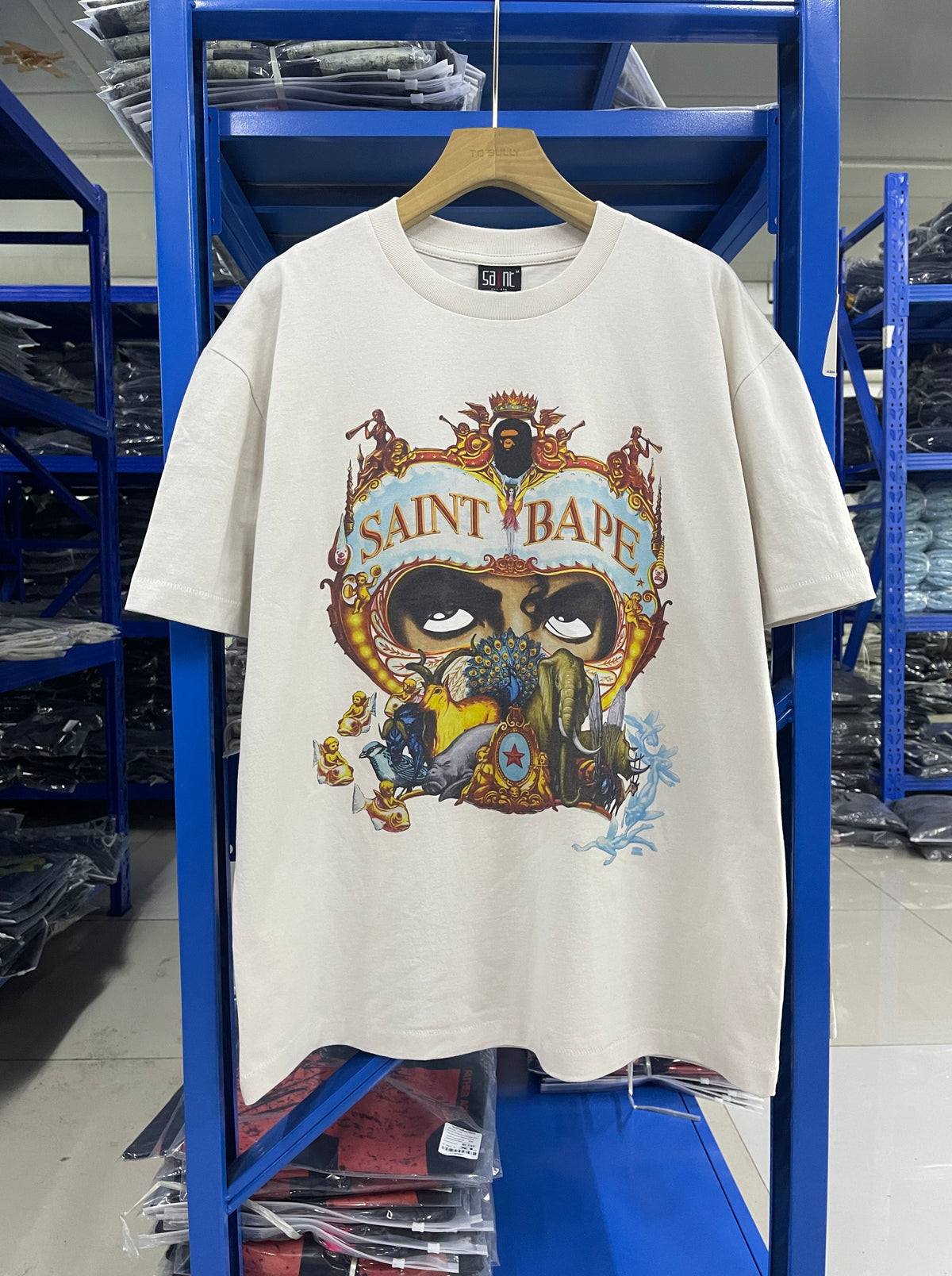 Saint Michael Saint Bape Tour Off‑White Tee