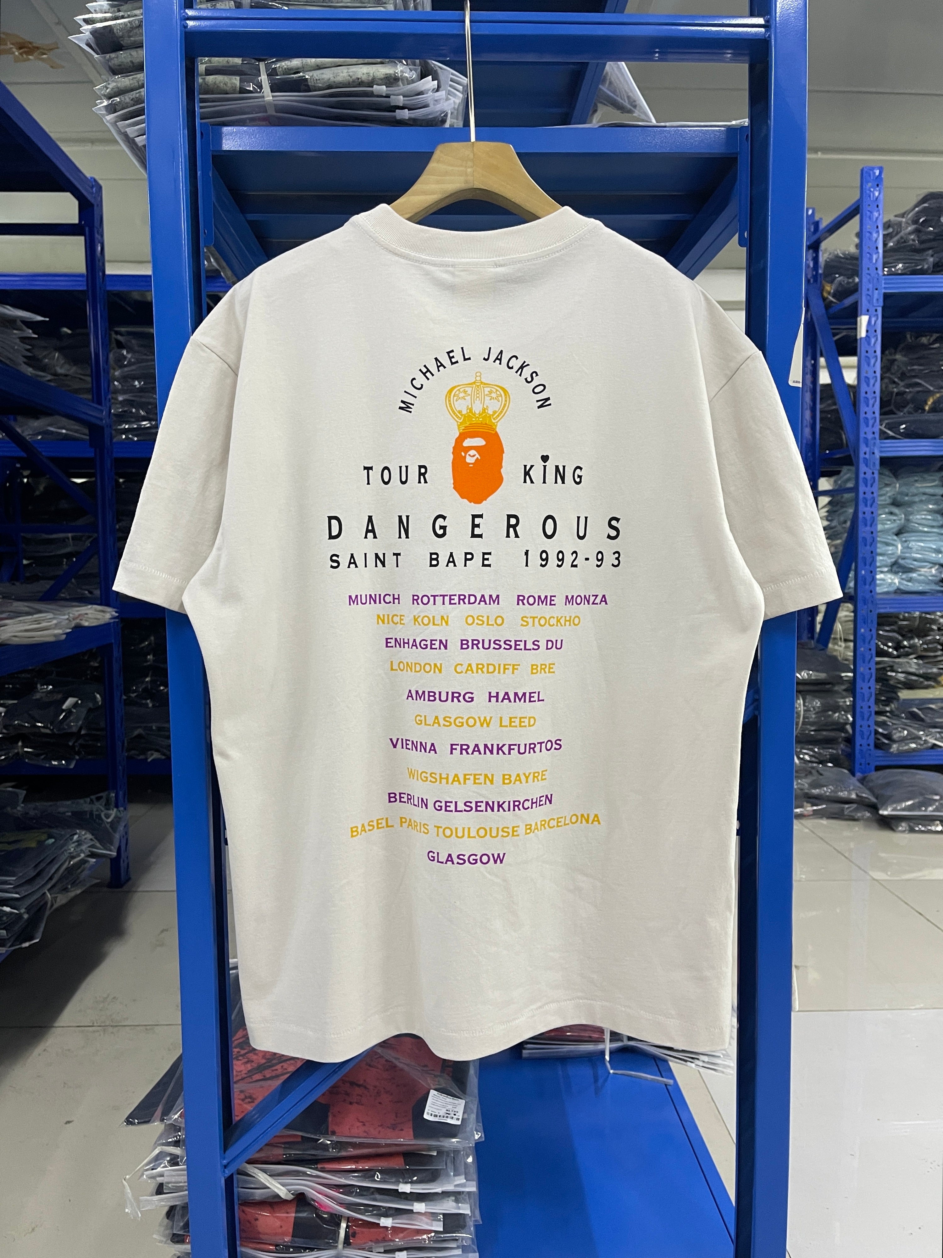 Saint Michael Saint Bape Tour Off‑White Tee