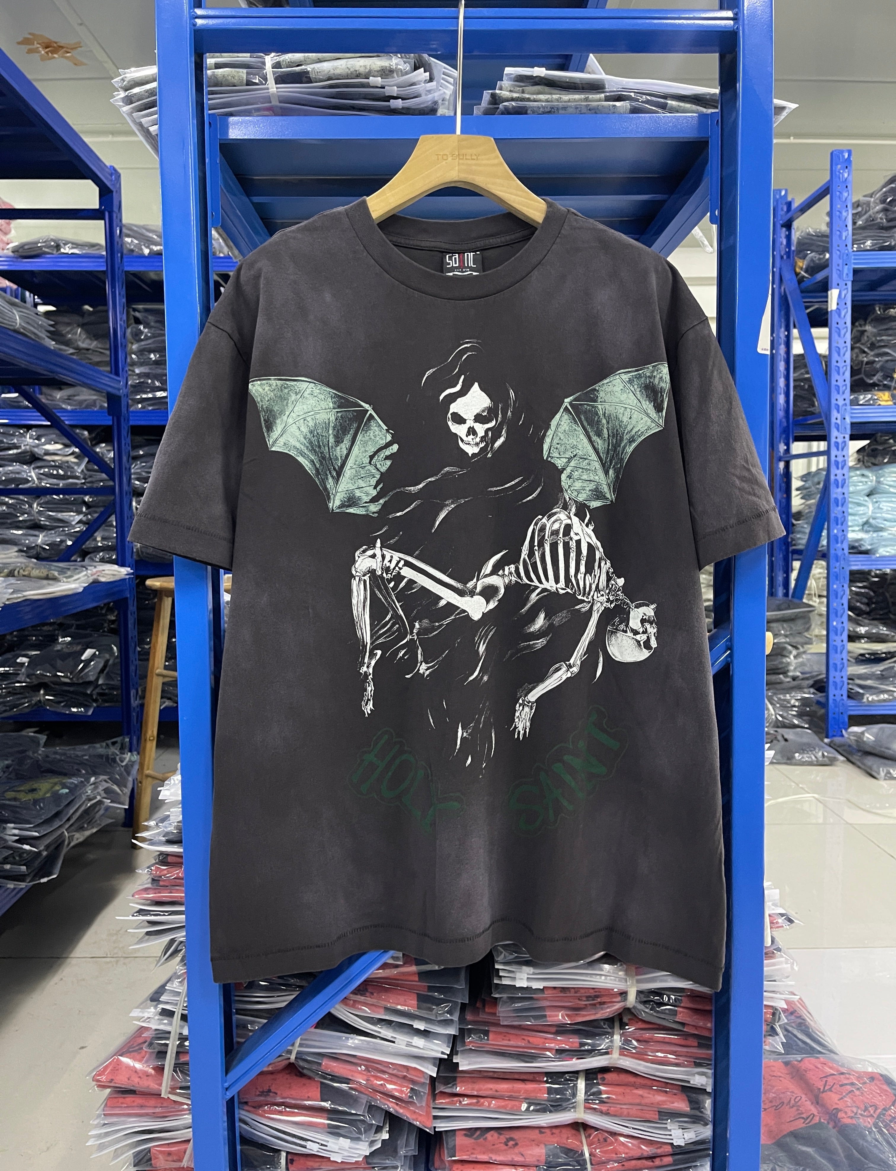 Saint Michael Wicked Saint Skeleton Washed Tee