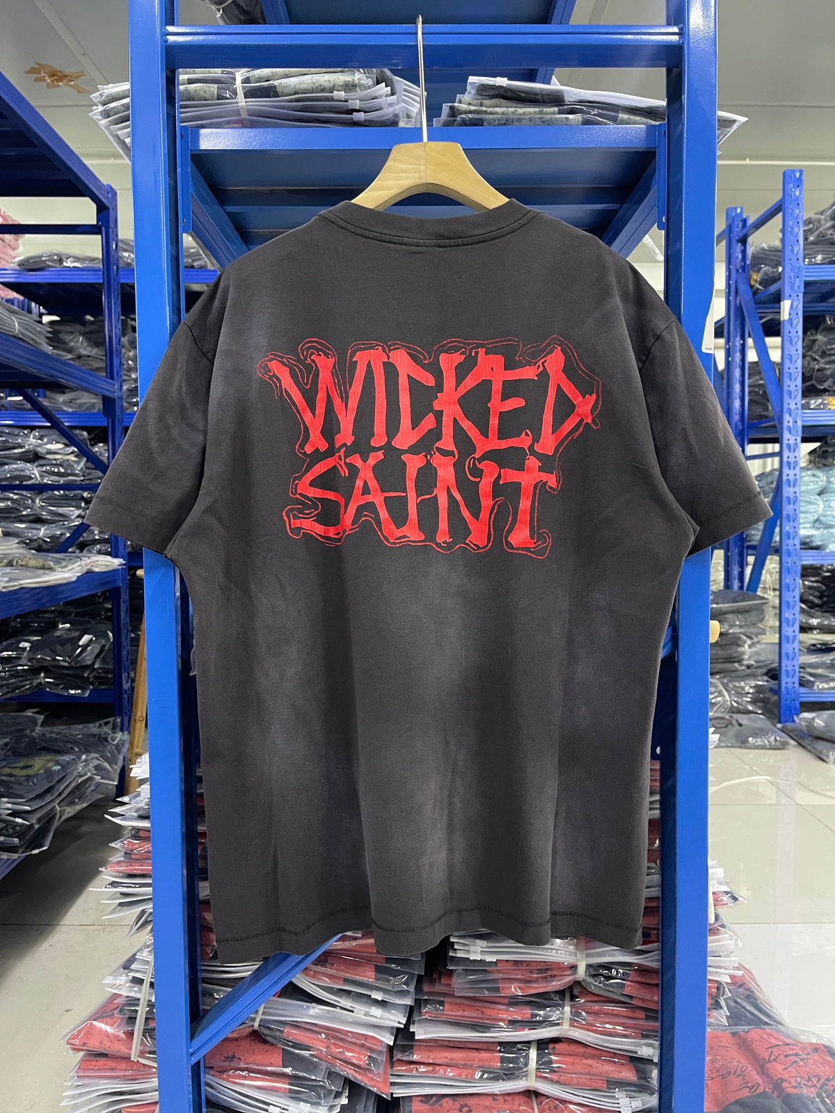 Saint Michael Wicked Saint Skeleton Washed Tee