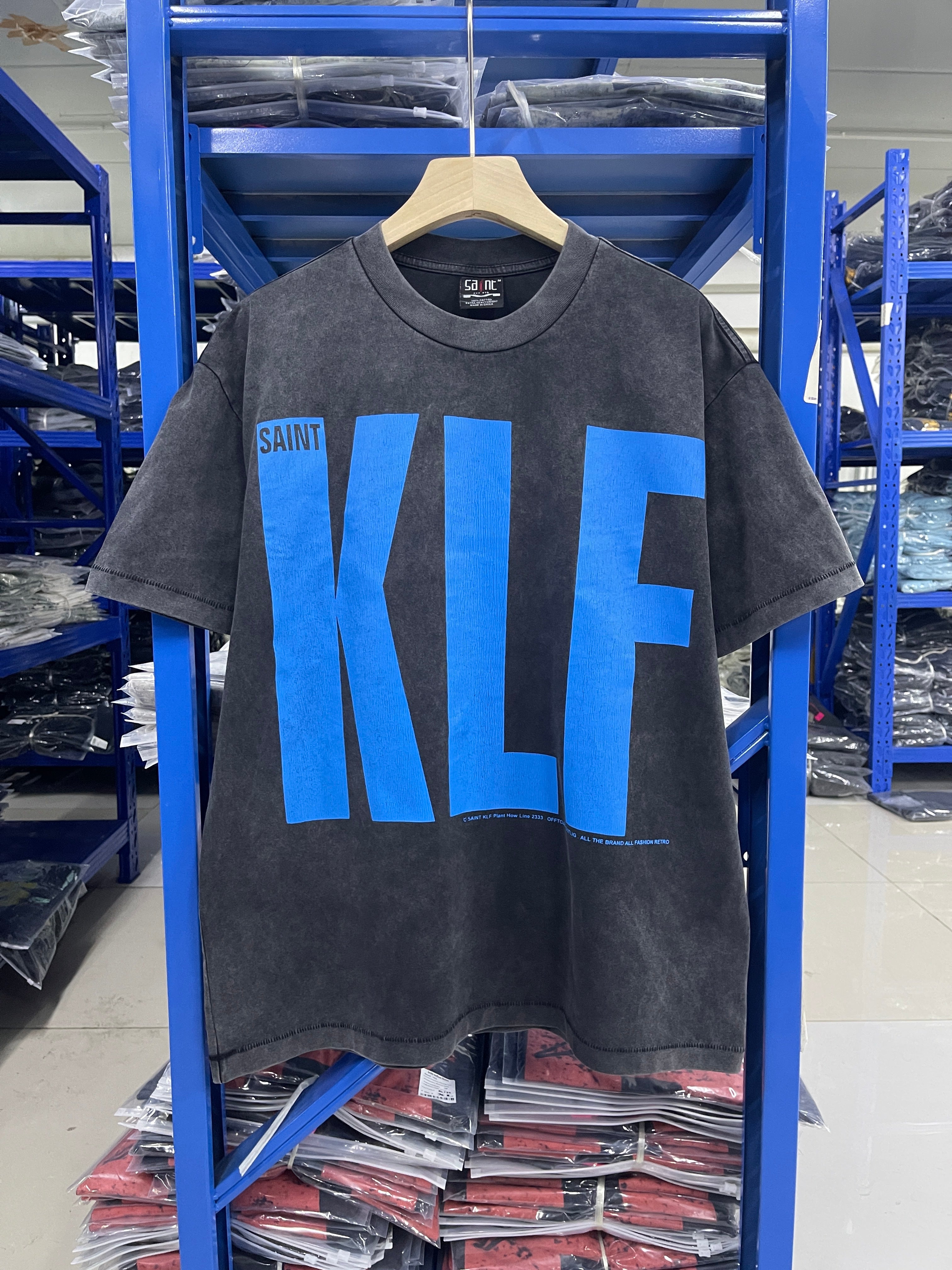 Saint Michael KLF Washed Black Graphic Tee