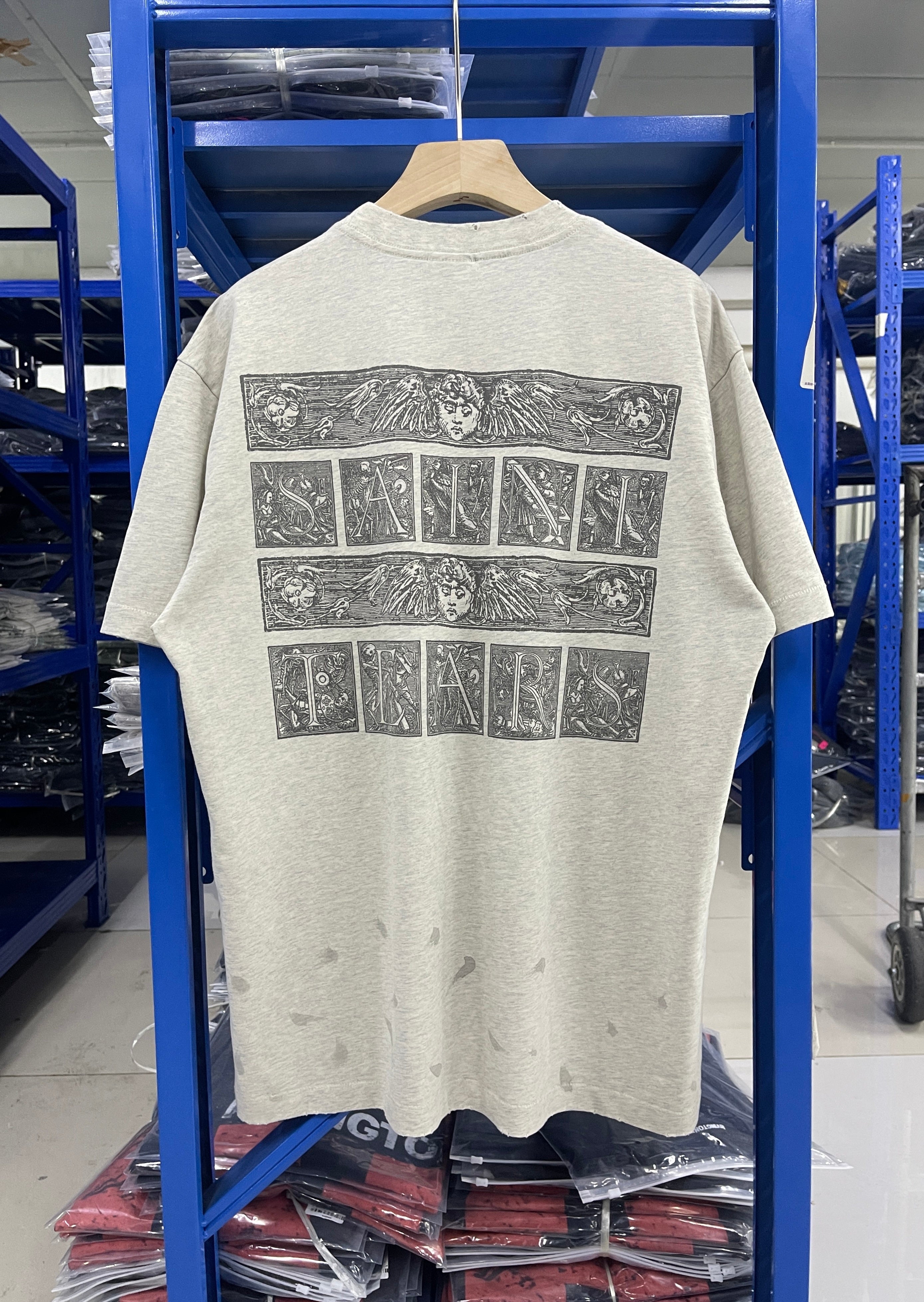 Saint Michael Saint Tears Distressed Oatmeal Tee