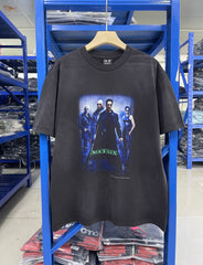 Saint Michael Matrix Movie Print Vintage Black Tee