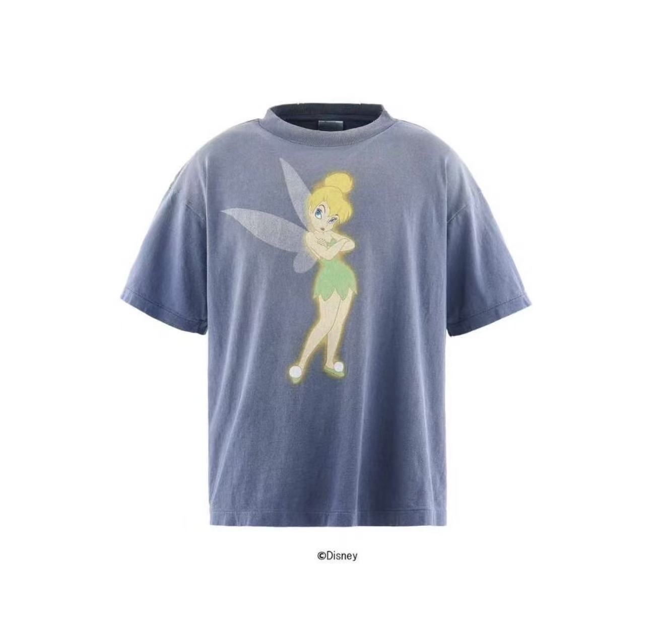Saint Michael Tinker Bell Washed Blue Graphic Tee