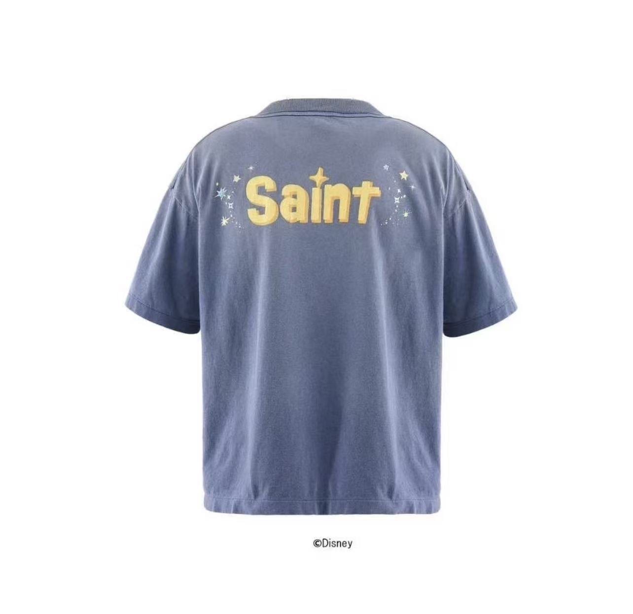 Saint Michael Tinker Bell Washed Blue Graphic Tee