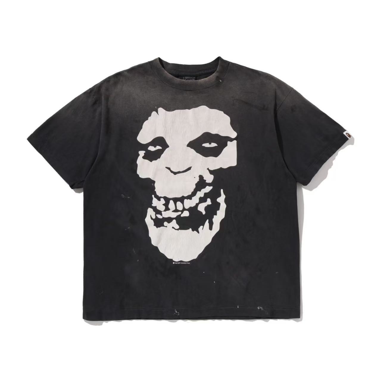 Saint Michael Skull Ape Vintage Washed Black Tee