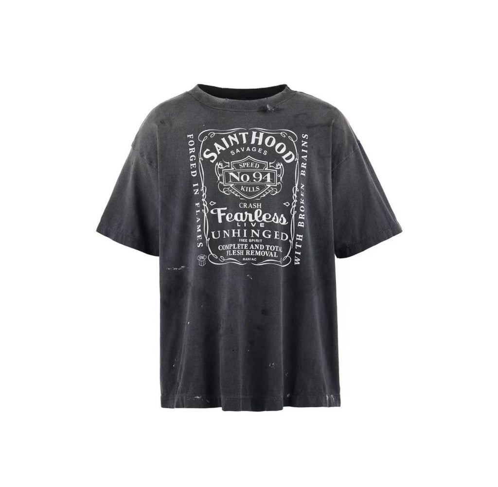 Saint Michael Sainthood Vintage Washed Black Tee