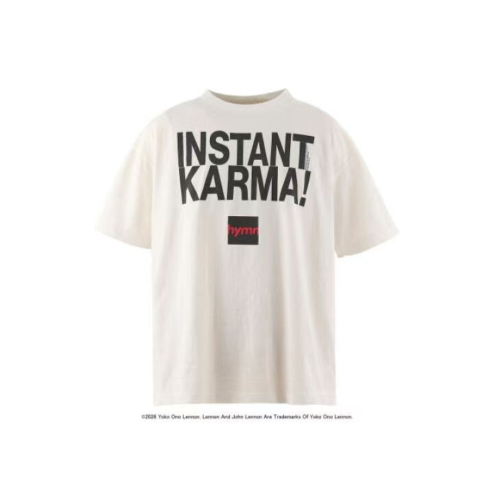 Saint Michael Instant Karma Off‑White Text Print Tee