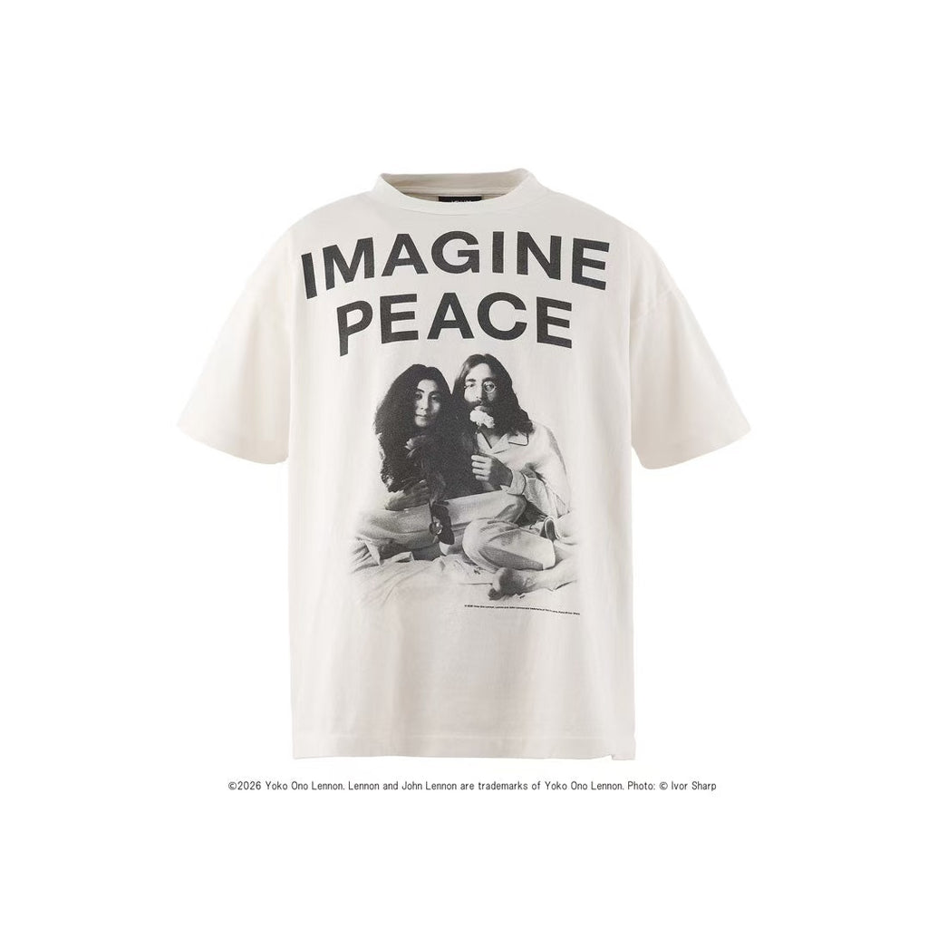 Saint Michael Imagine Peace Off‑White Graphic Tee