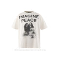 Saint Michael Imagine Peace Off‑White Graphic Tee