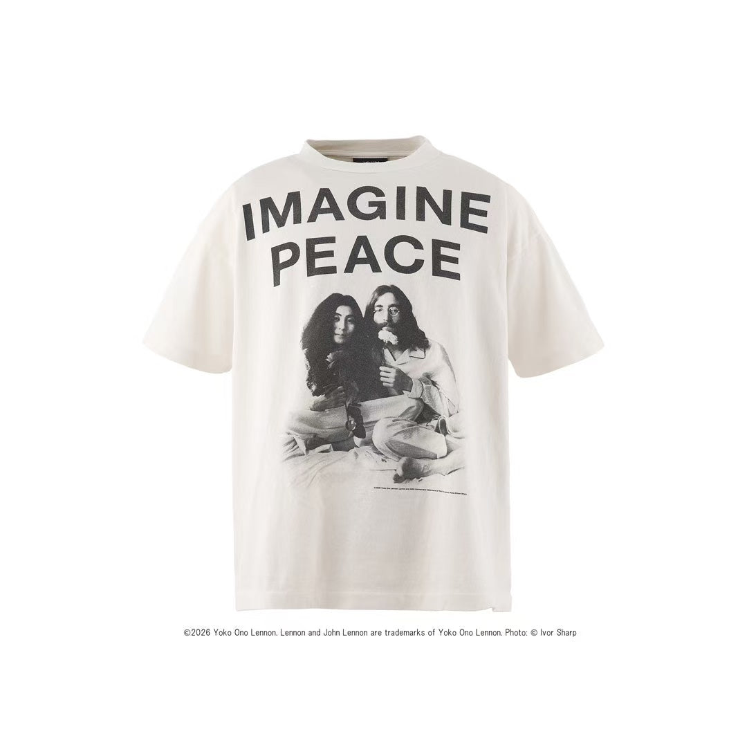 Saint Michael Imagine Peace Off‑White Graphic Tee