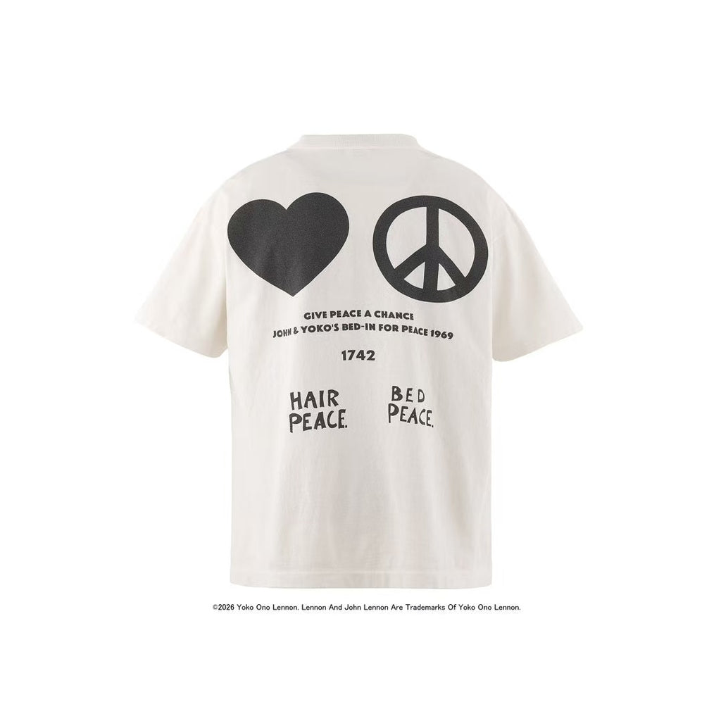 Saint Michael Imagine Peace Off‑White Graphic Tee
