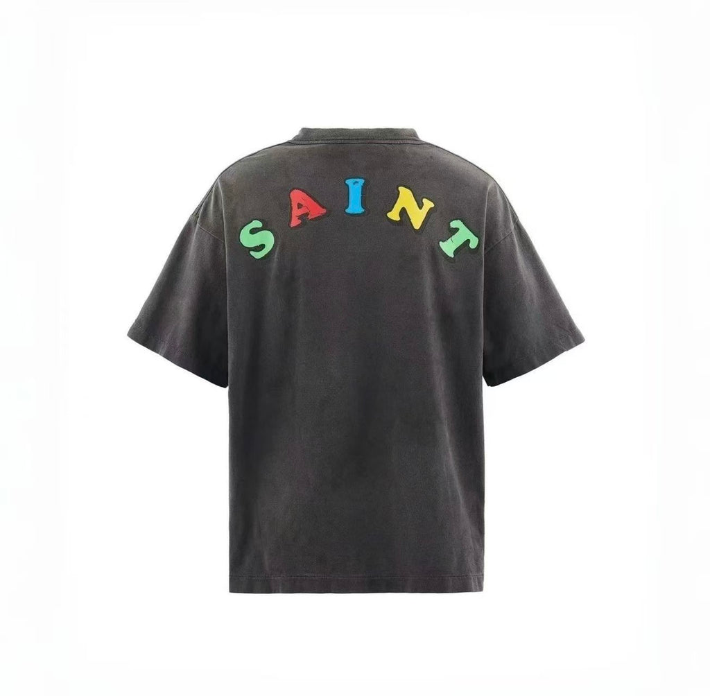 Saint Michael Vote For Light Washed Black Graphic Tee