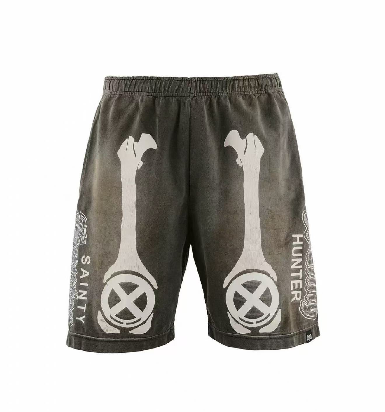 Saint Michael Bone Graphic Vintage Sweat Shorts
