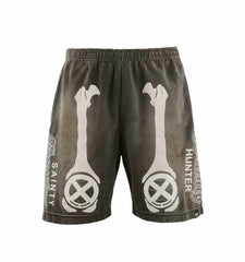 Saint Michael Bone Graphic Vintage Sweat Shorts
