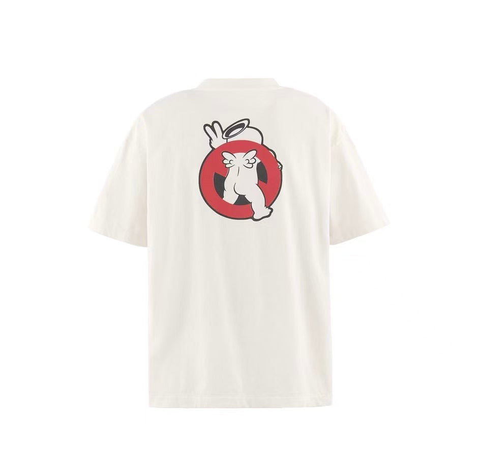 Saint Michael Saint Horror Cartoon Off‑White Oversized Tee
