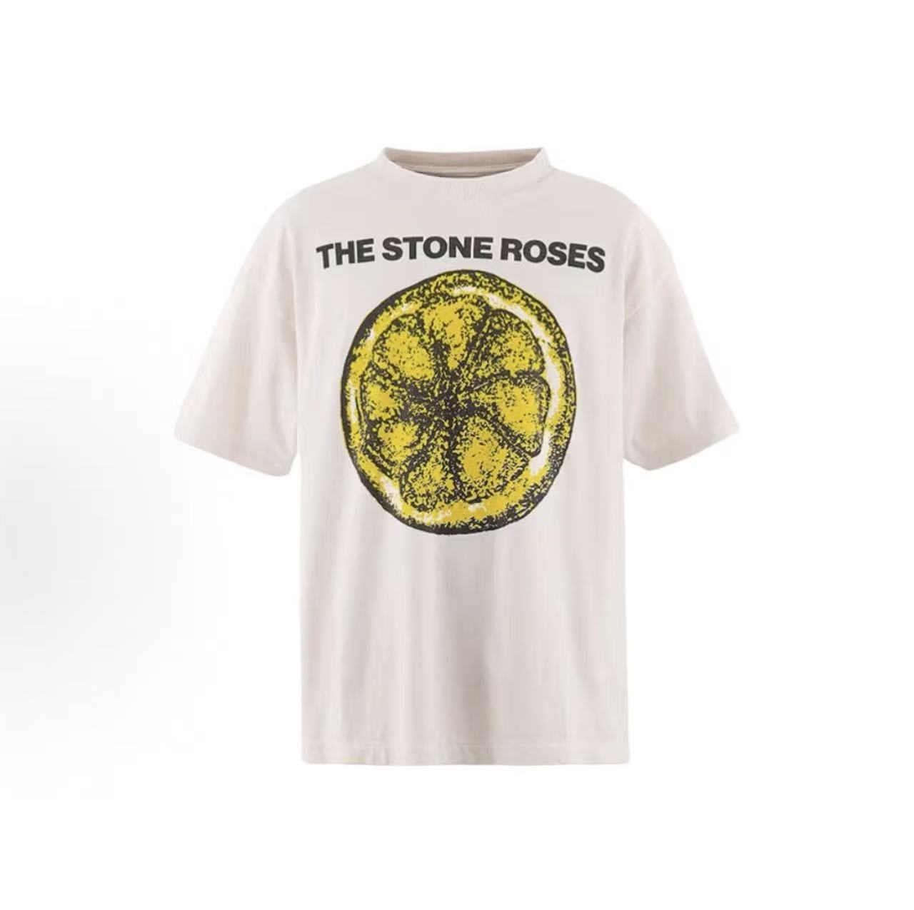 Saint Michael The Stone Roses Lemon Off‑White Tee
