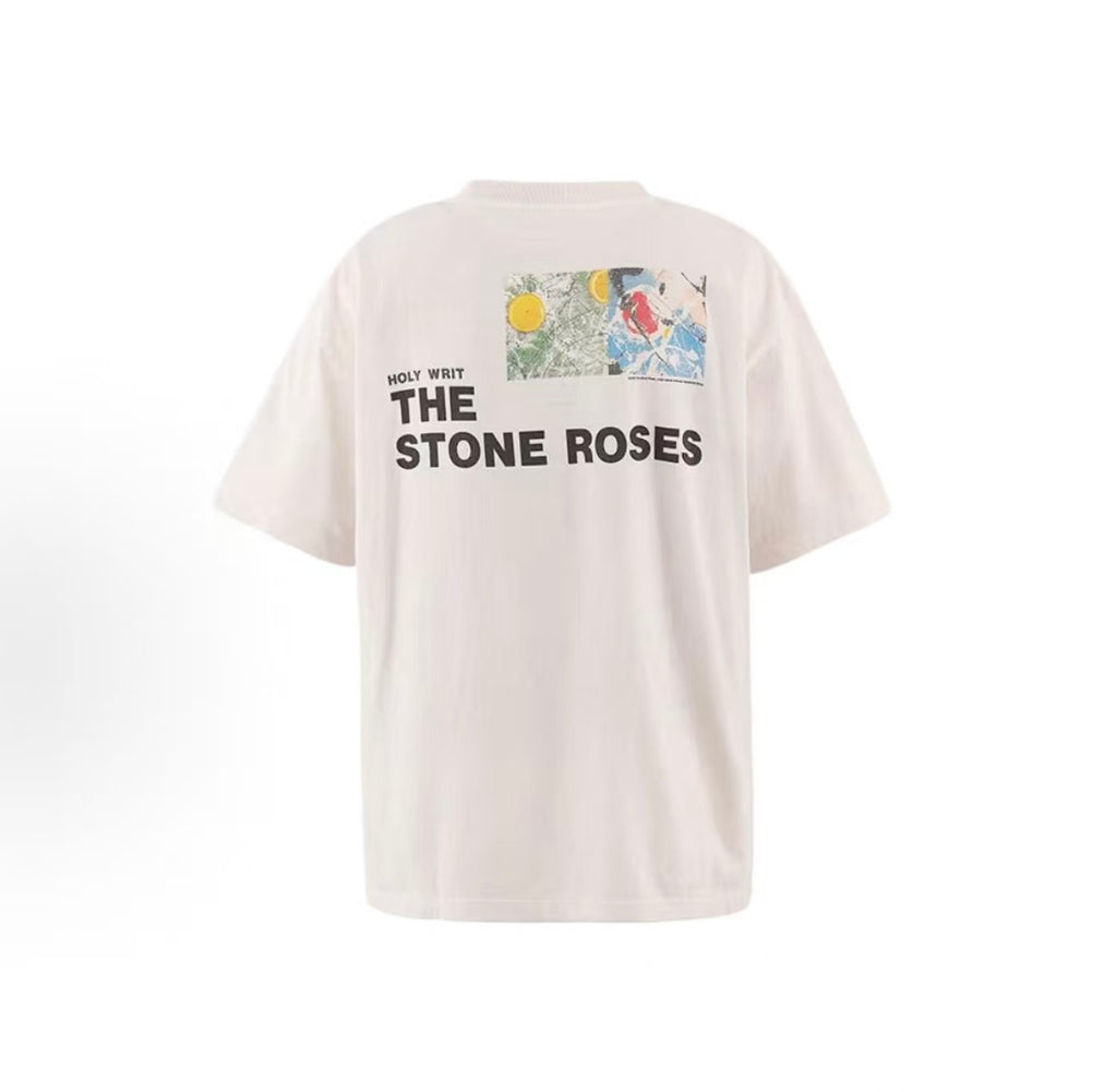 Saint Michael The Stone Roses Lemon Off‑White Tee