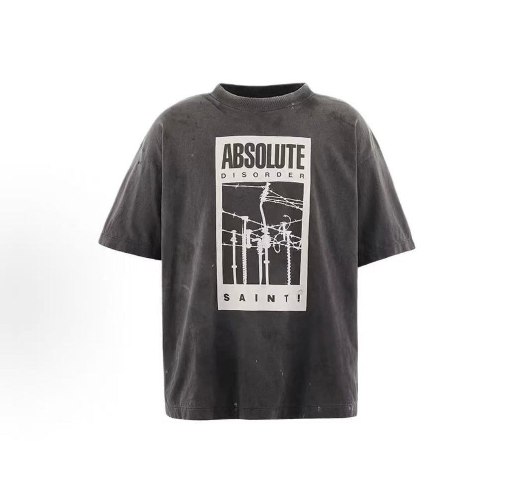 Saint Michael Absolute Disorder Vintage Black Washed Tee