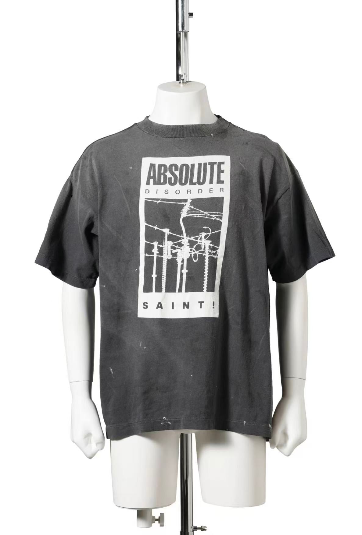 Saint Michael Absolute Disorder Vintage Black Washed Tee