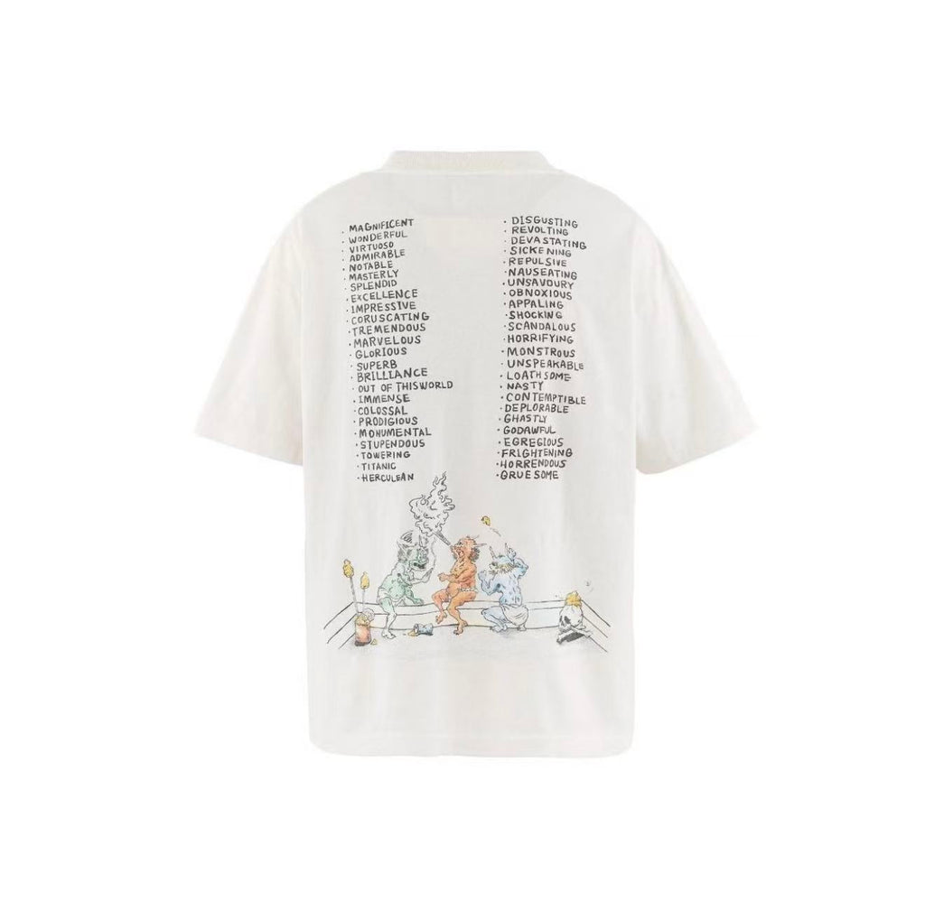 Saint Michael Saint Wet Comic Graphic Off‑White Tee