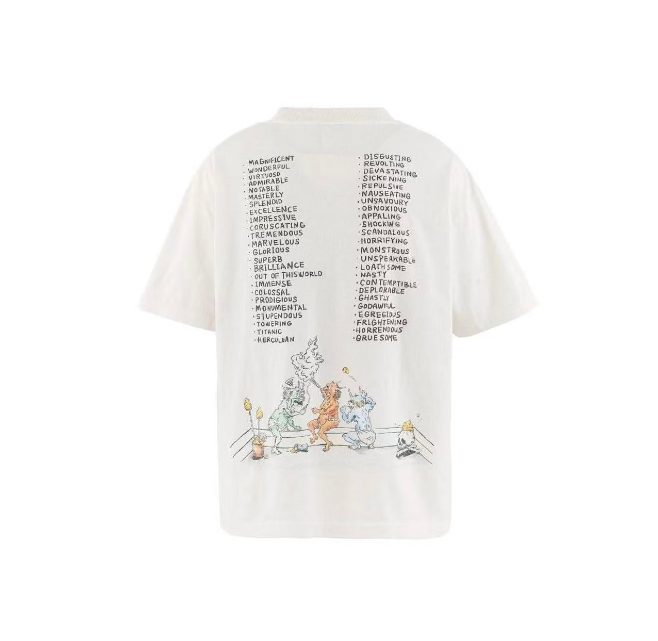 Saint Michael Saint Wet Comic Graphic Off‑White Tee