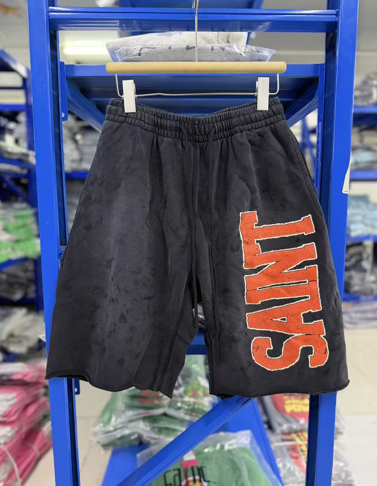 Saint Michael Orange Logo Vintage Sweat Shorts