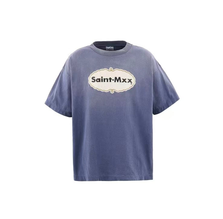 Saint Michael Saint‑Mxx Chaos Faded Blue Washed Tee