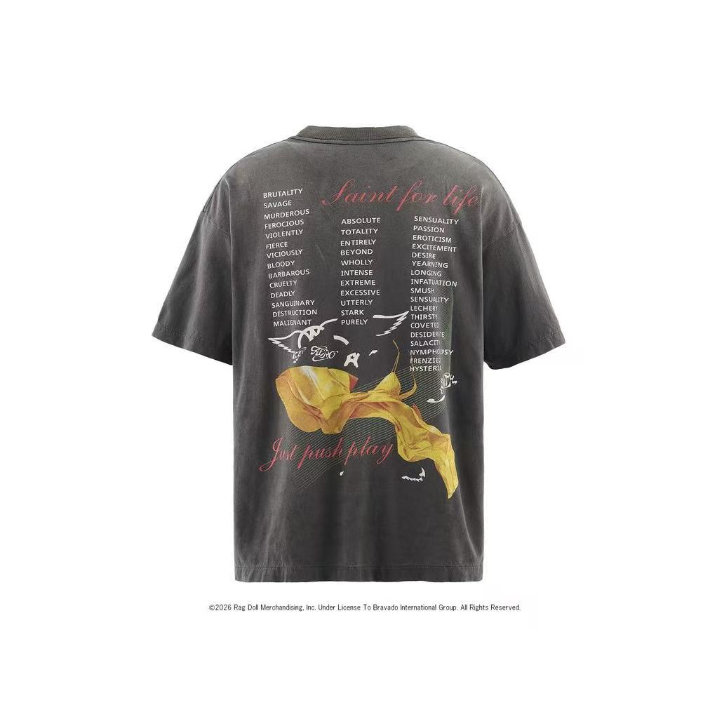 Saint Michael Aerosmith Robot Lady Vintage Washed Tee