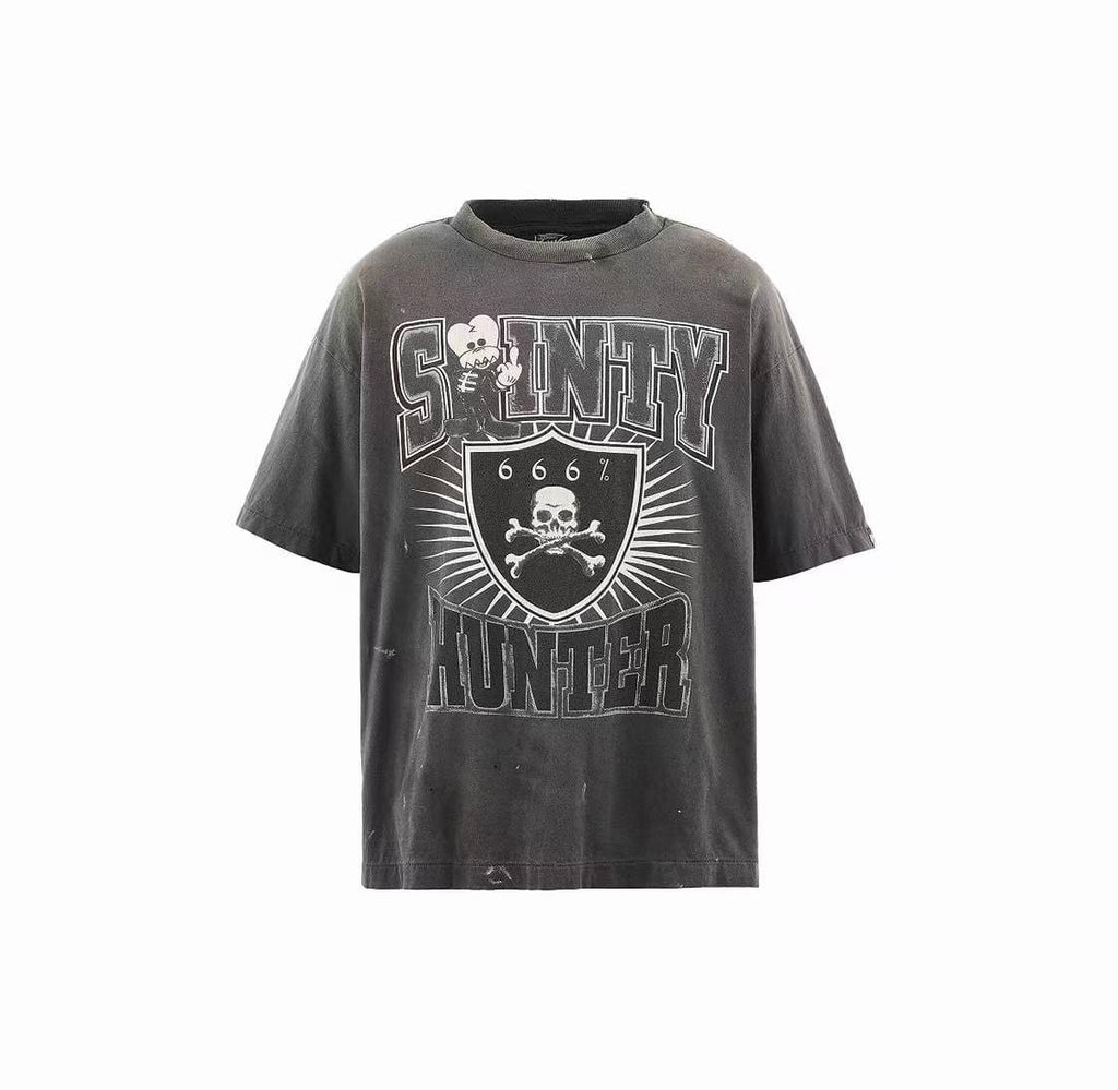 Saint Michael Sainty Hunter Skull Vintage Washed Tee